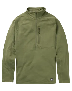 Burton Men's Stockrun Grid Half-Zip Fleece - Forest Moss