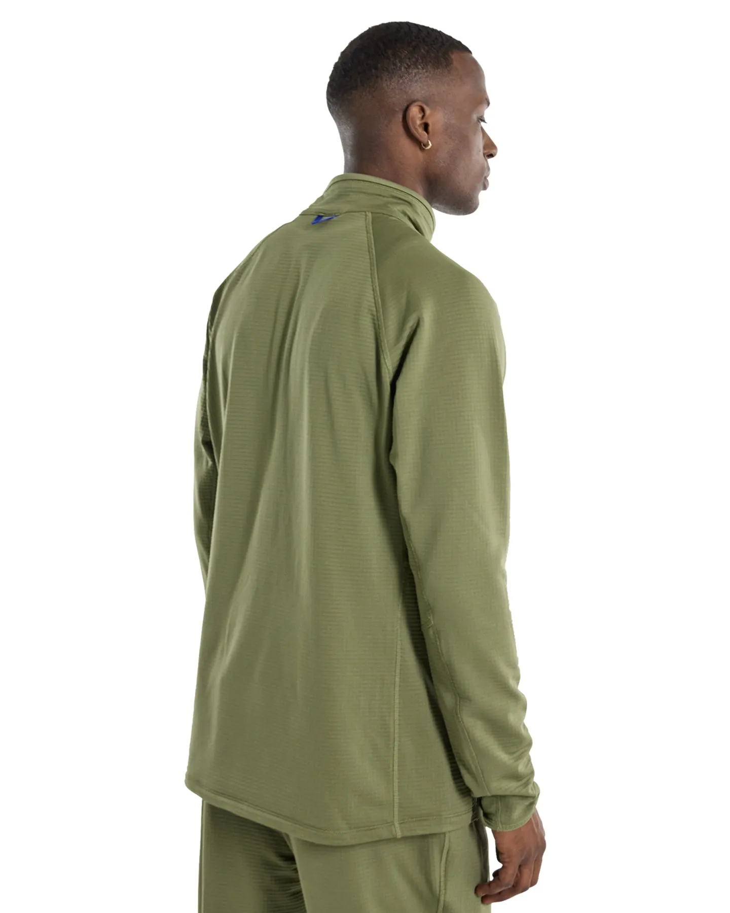 Burton Men's Stockrun Grid Half-Zip Fleece - Forest Moss