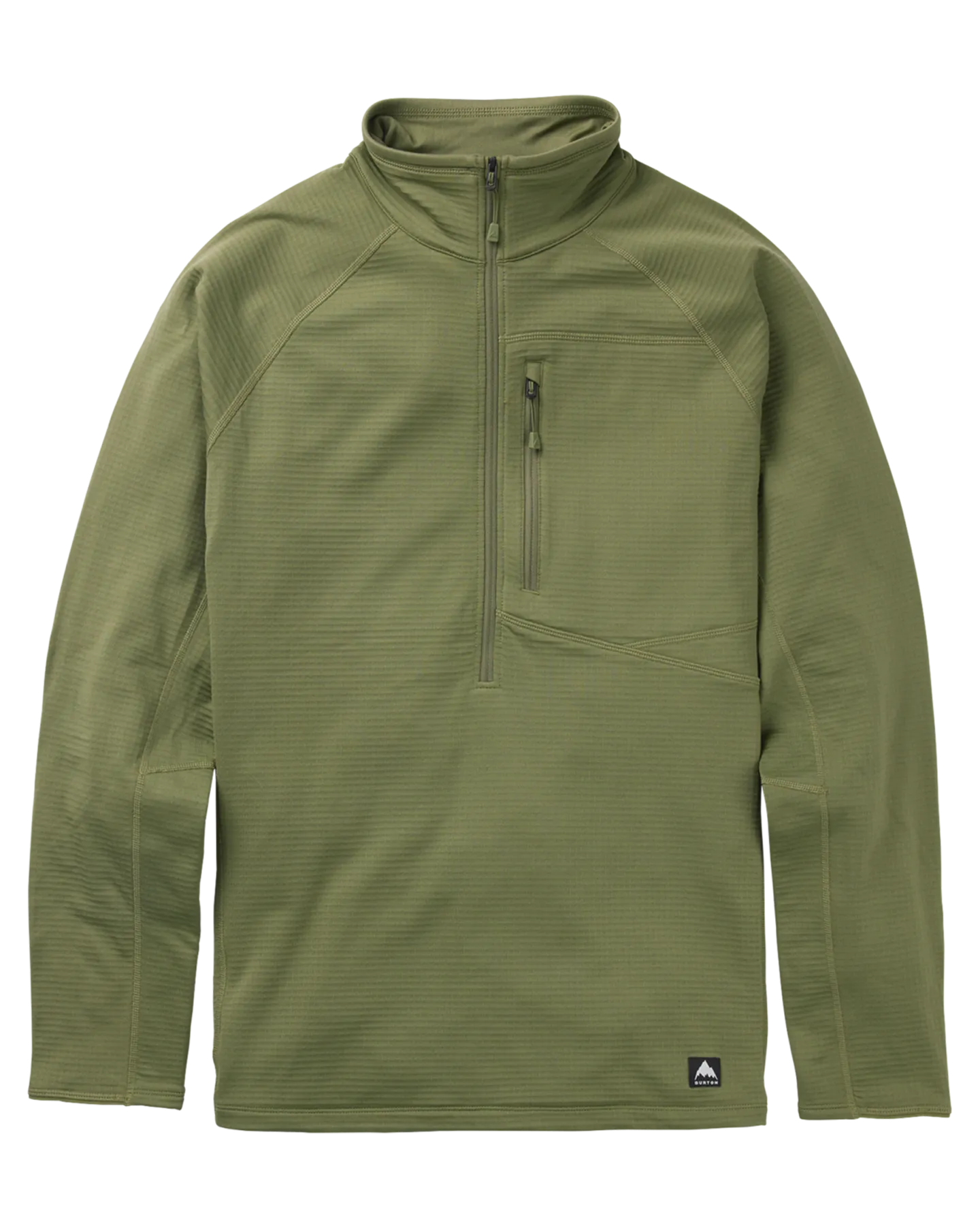 Burton Men's Stockrun Grid Half-Zip Fleece - Forest Moss