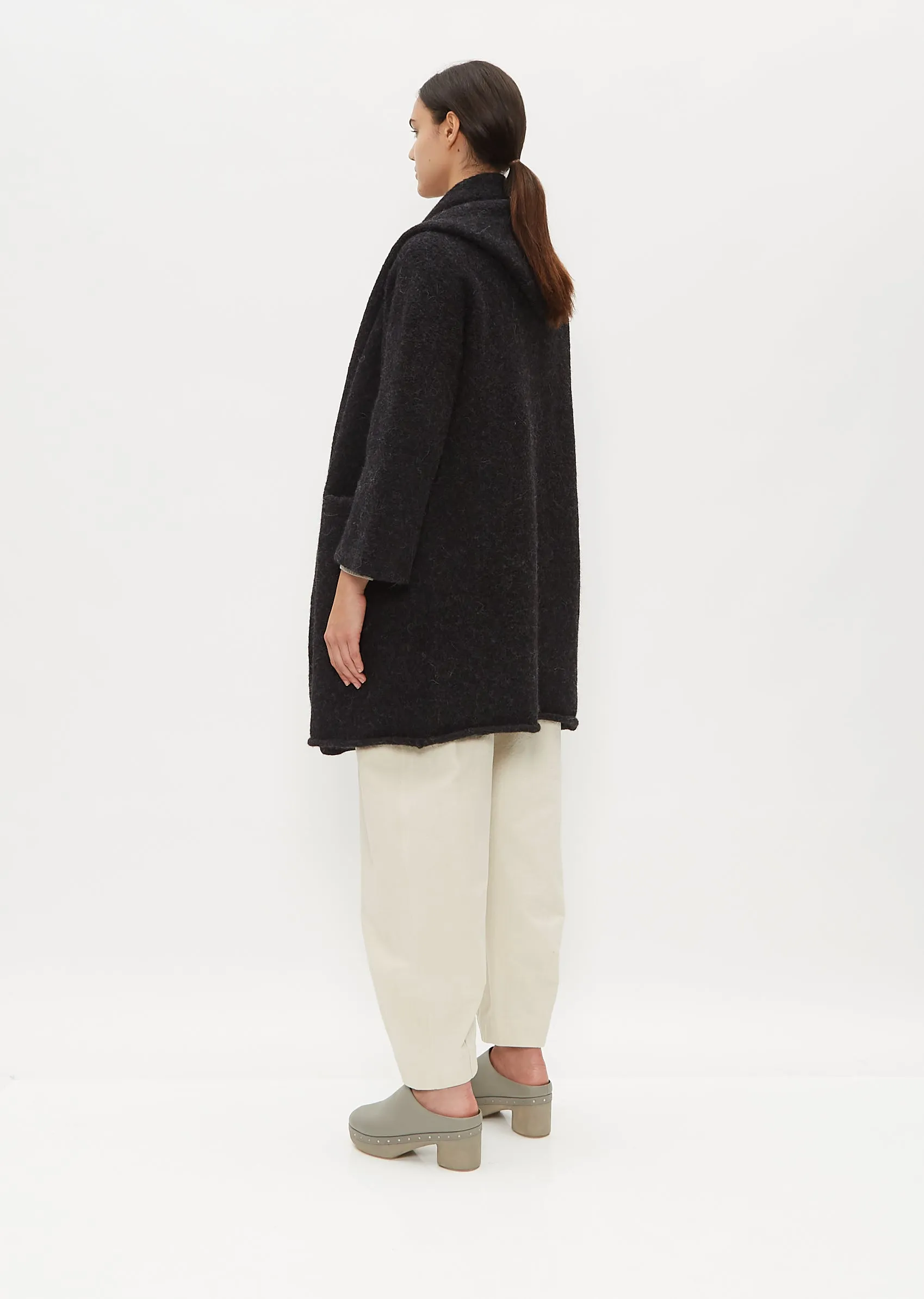 Capote Coat - Black Melange