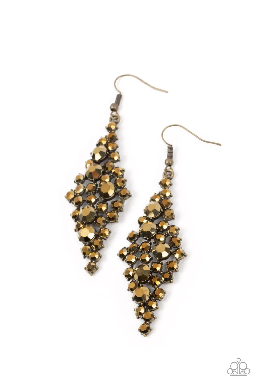 Celestial Comet - Brass Earrings - Paparazzi Accessories