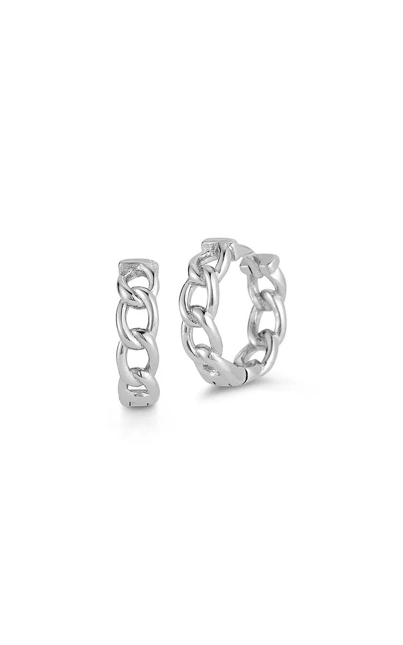 Chain Link Huggie Earring