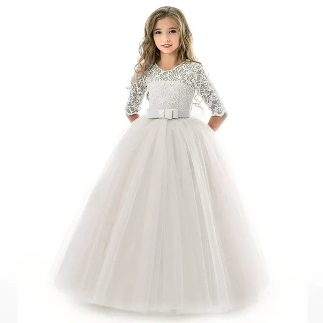 Children Elegant Evening Party Princess Dress For Flower Girls