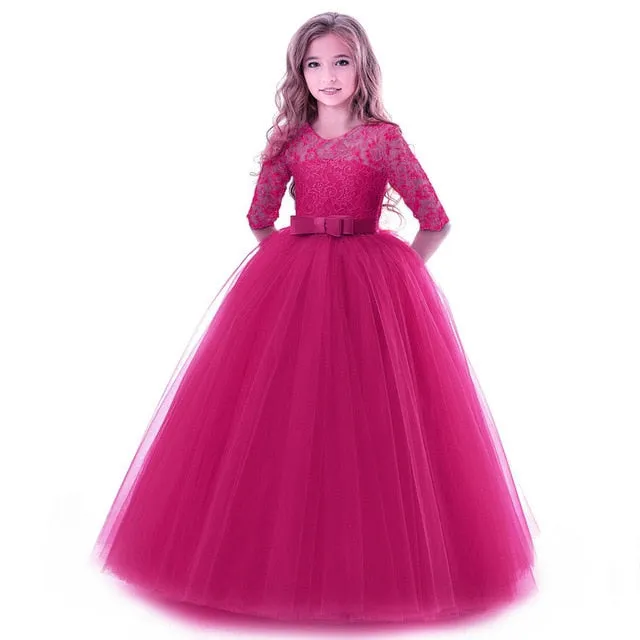 Children Elegant Evening Party Princess Dress For Flower Girls