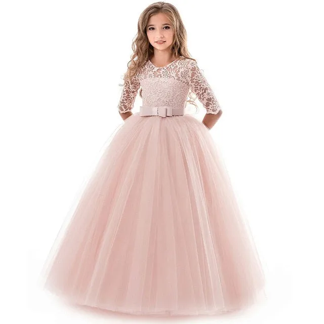 Children Elegant Evening Party Princess Dress For Flower Girls