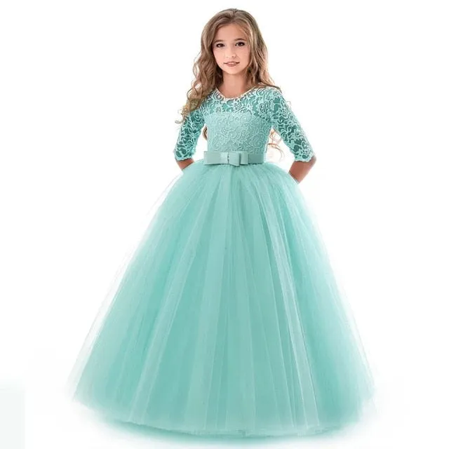 Children Elegant Evening Party Princess Dress For Flower Girls