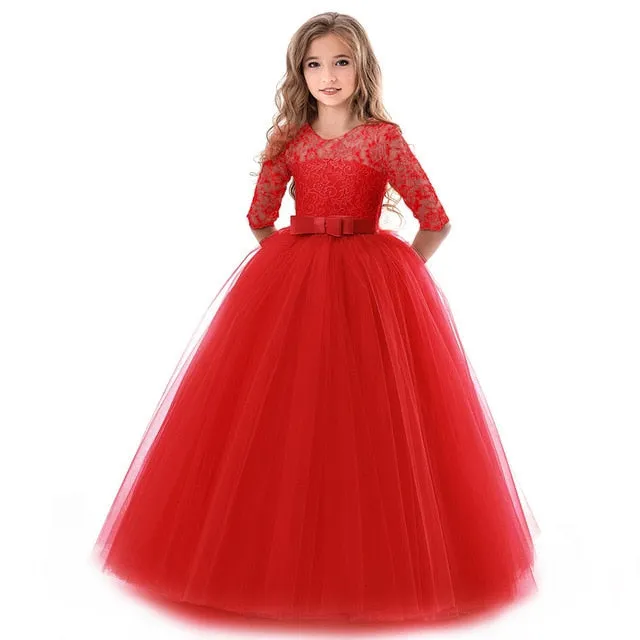 Children Elegant Evening Party Princess Dress For Flower Girls