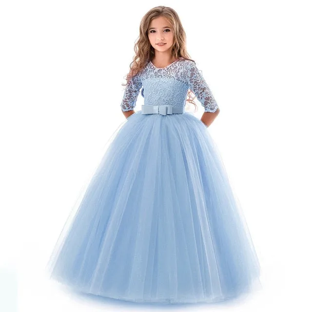 Children Elegant Evening Party Princess Dress For Flower Girls