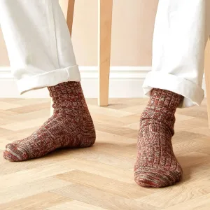 Chunky Merino Socks - Rust