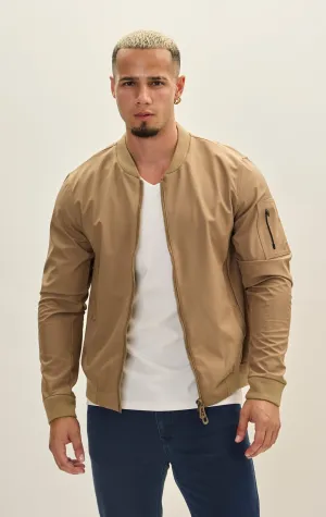 Classic Lightweight Bomber Jacket - Camel