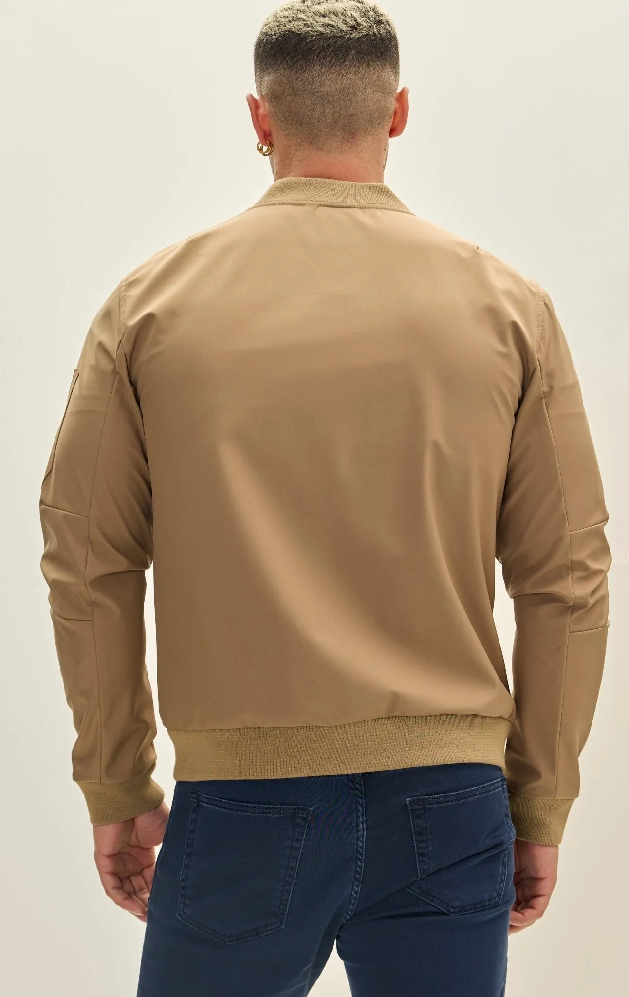 Classic Lightweight Bomber Jacket - Camel