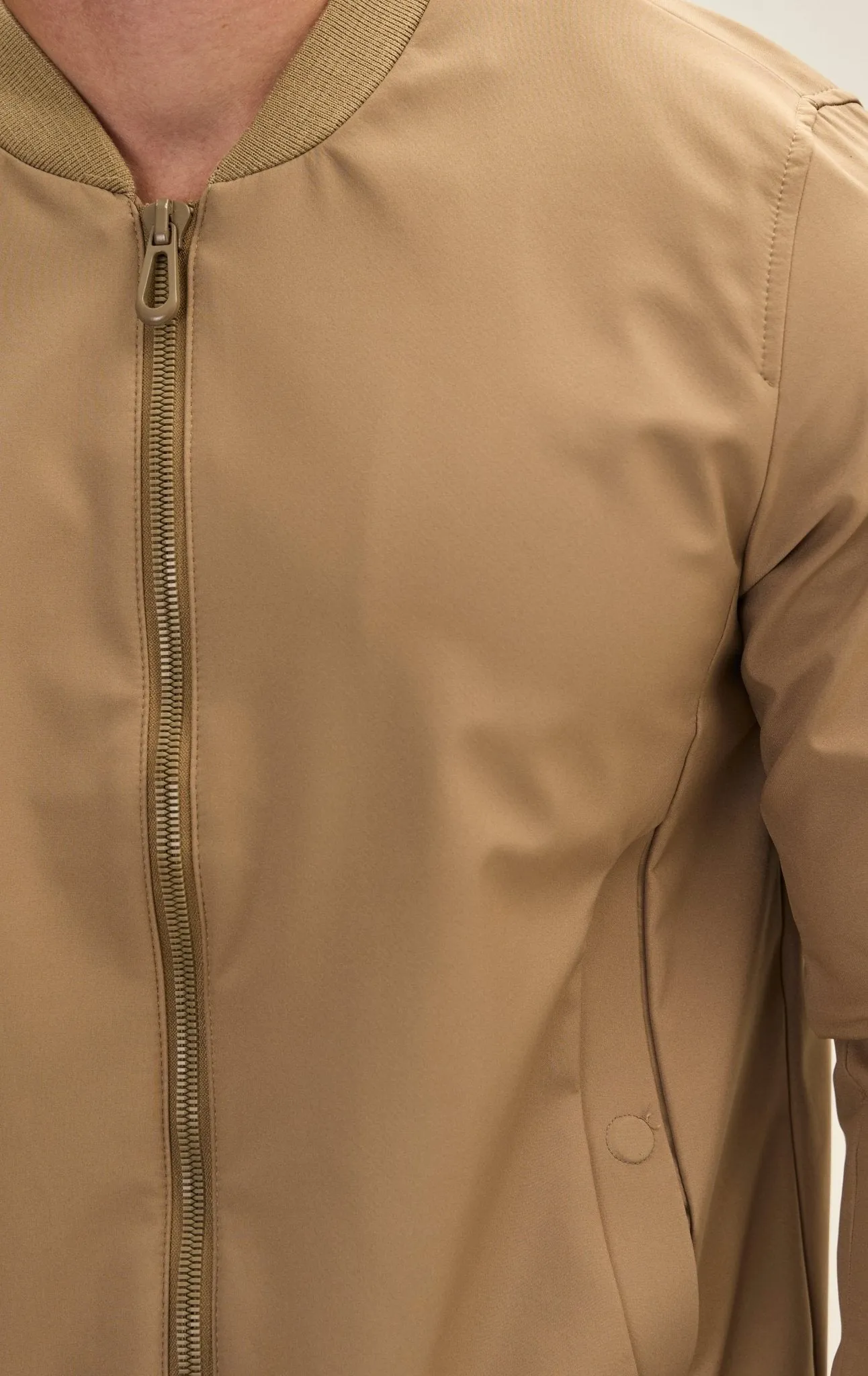 Classic Lightweight Bomber Jacket - Camel