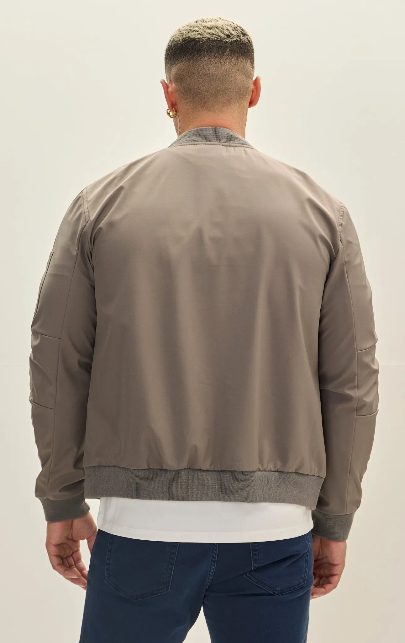 Classic Lightweight Bomber Jacket - Grey