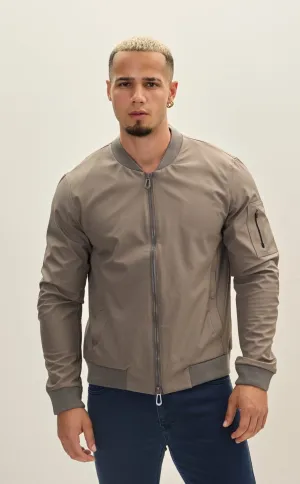 Classic Lightweight Bomber Jacket - Grey