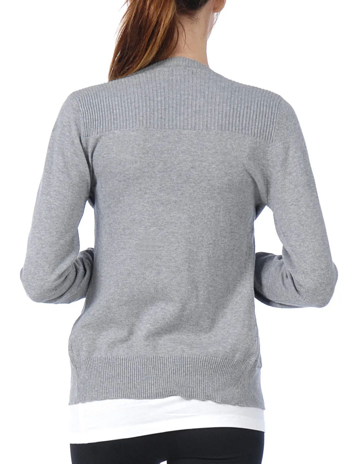 Classic Long Sleeve Deep V Neck with Adjustable Roll Up Sleeve