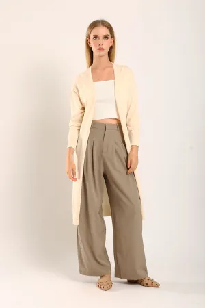 Claudette Relaxed Tailored Pants in Khakis