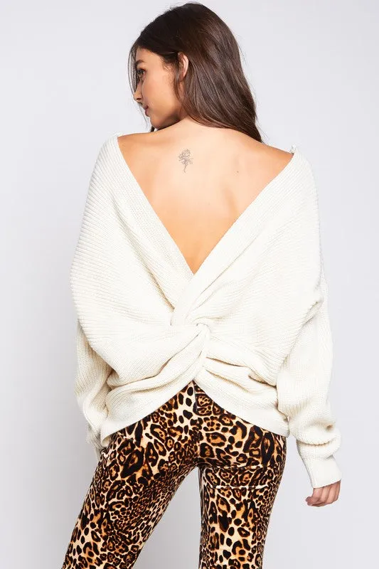 COZY UP TWIST BACK SWEATER