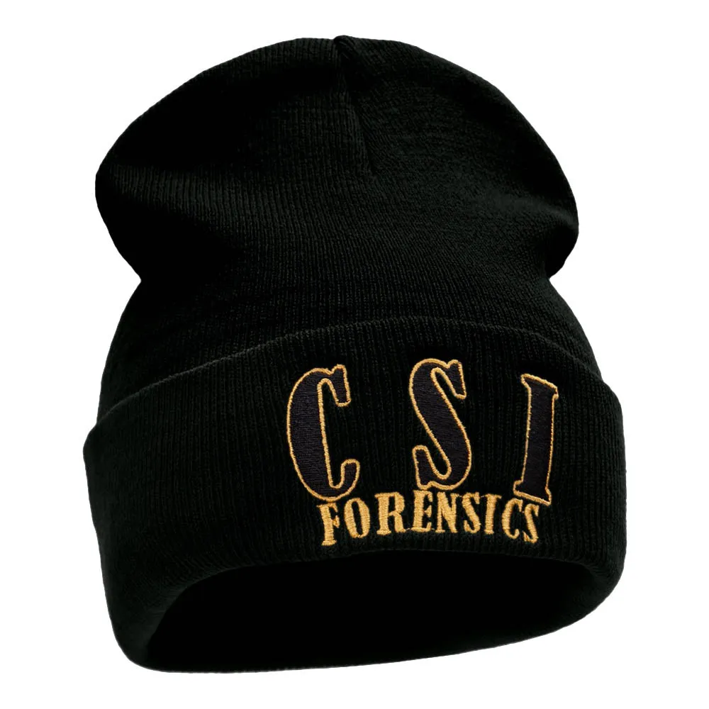 CSI Forensic Embroidered 12 Inch Long Knitted Beanie