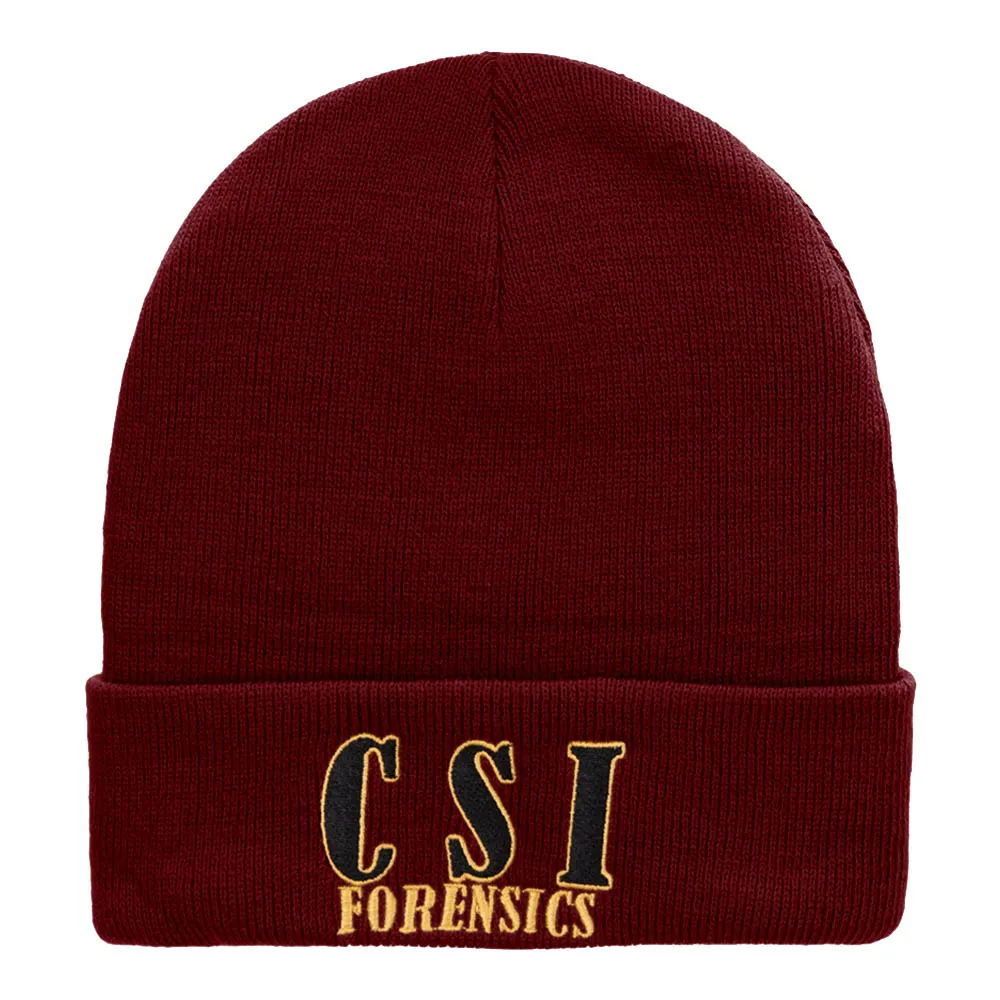 CSI Forensic Embroidered 12 Inch Long Knitted Beanie