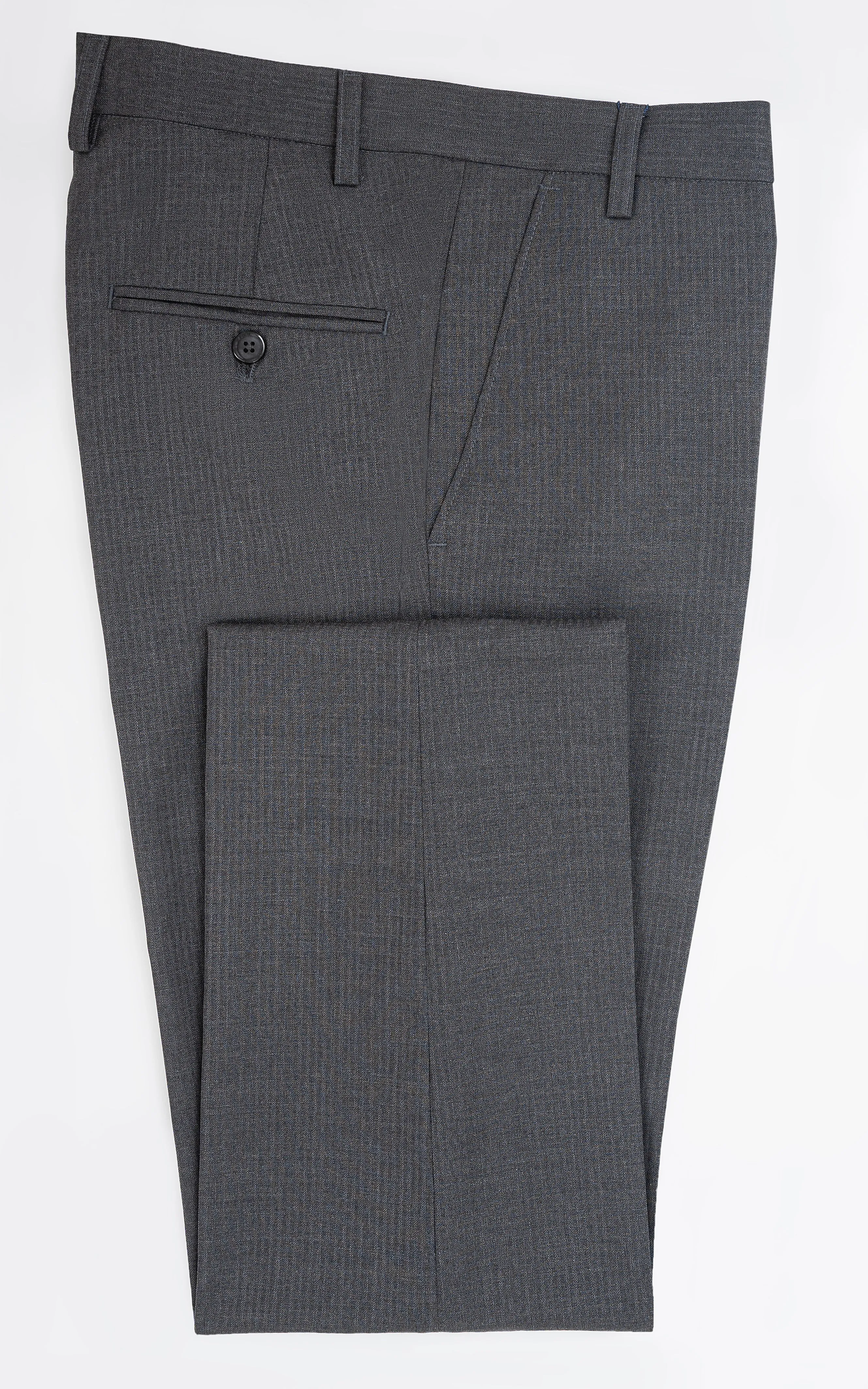 DRESS PANT  SLIM FIT CHARCOAL GREY SELF