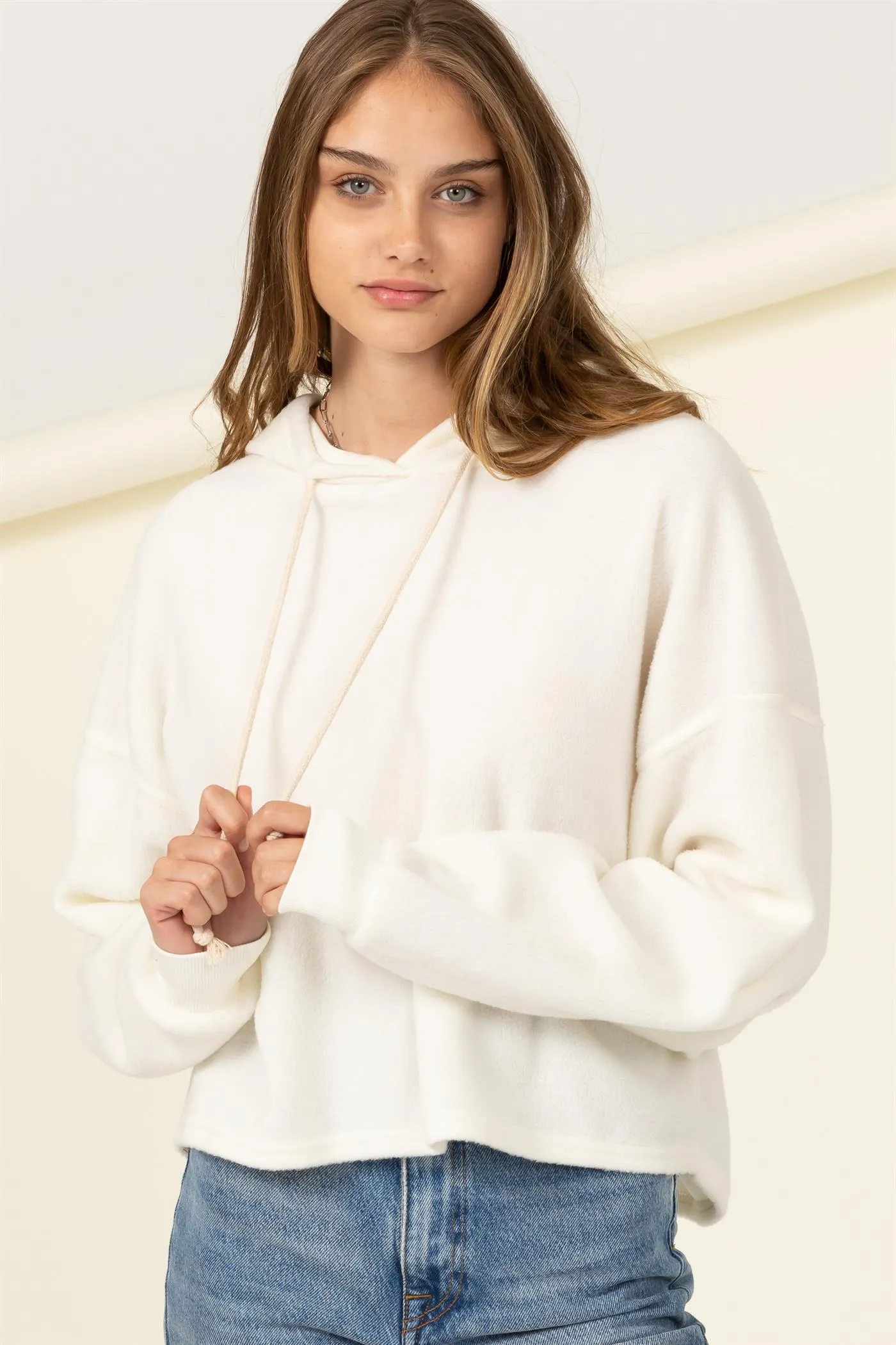 DZ22A469-OVERSIZED BALLOON SLEEVE HOODIE