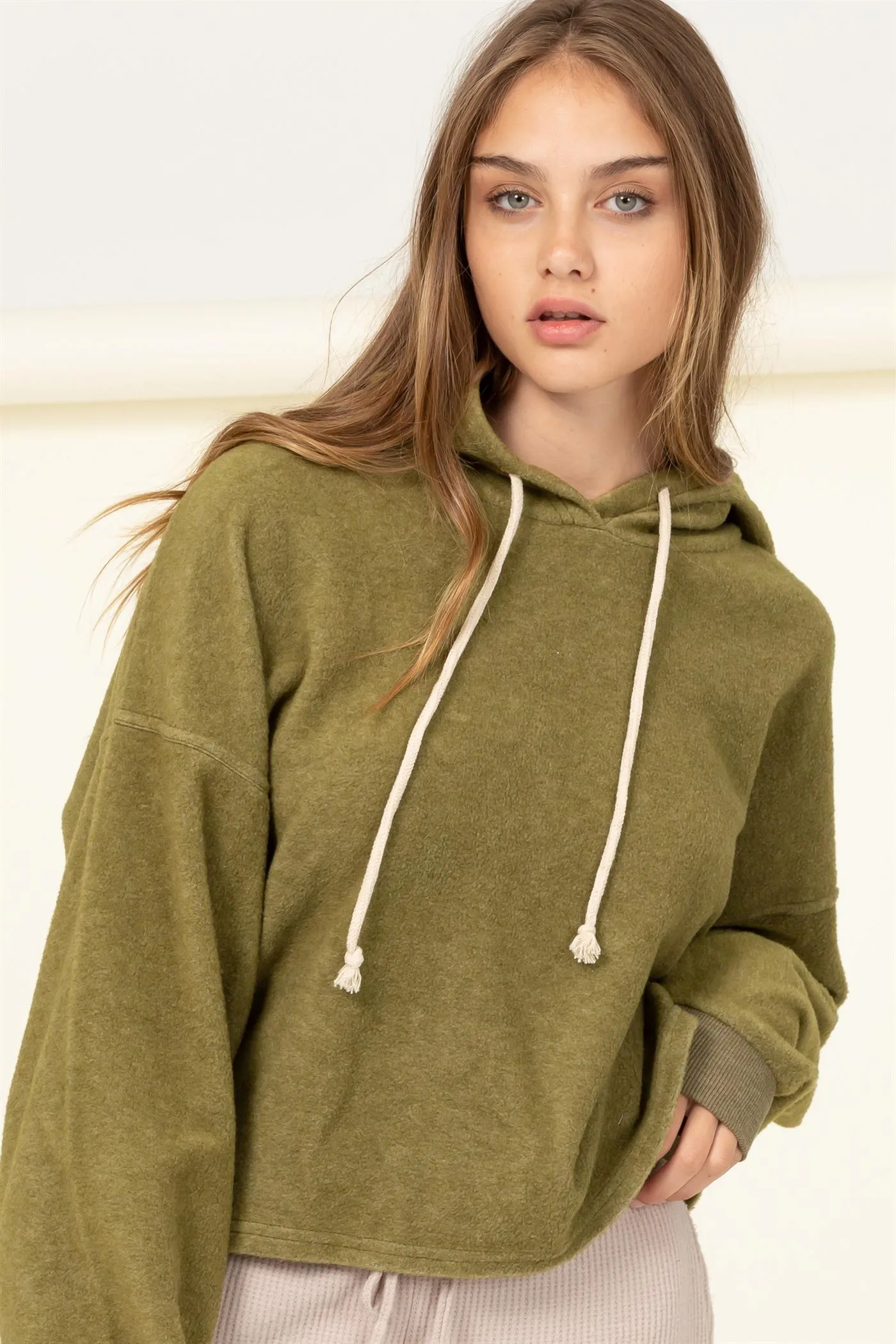 DZ22A469-OVERSIZED BALLOON SLEEVE HOODIE