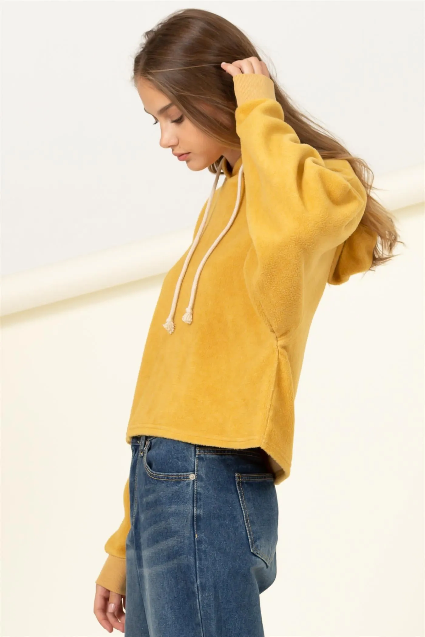 DZ22A469-OVERSIZED BALLOON SLEEVE HOODIE