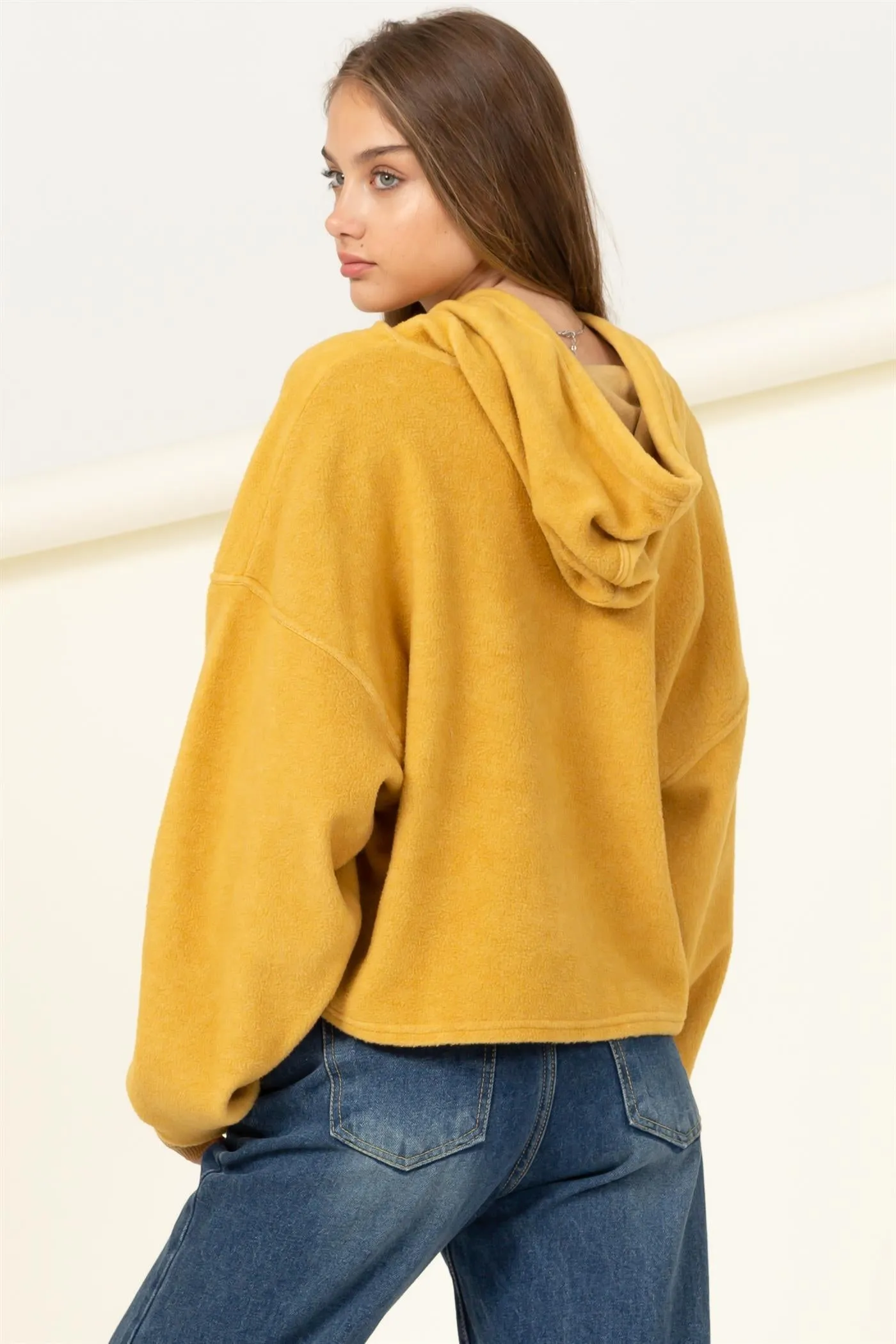 DZ22A469-OVERSIZED BALLOON SLEEVE HOODIE