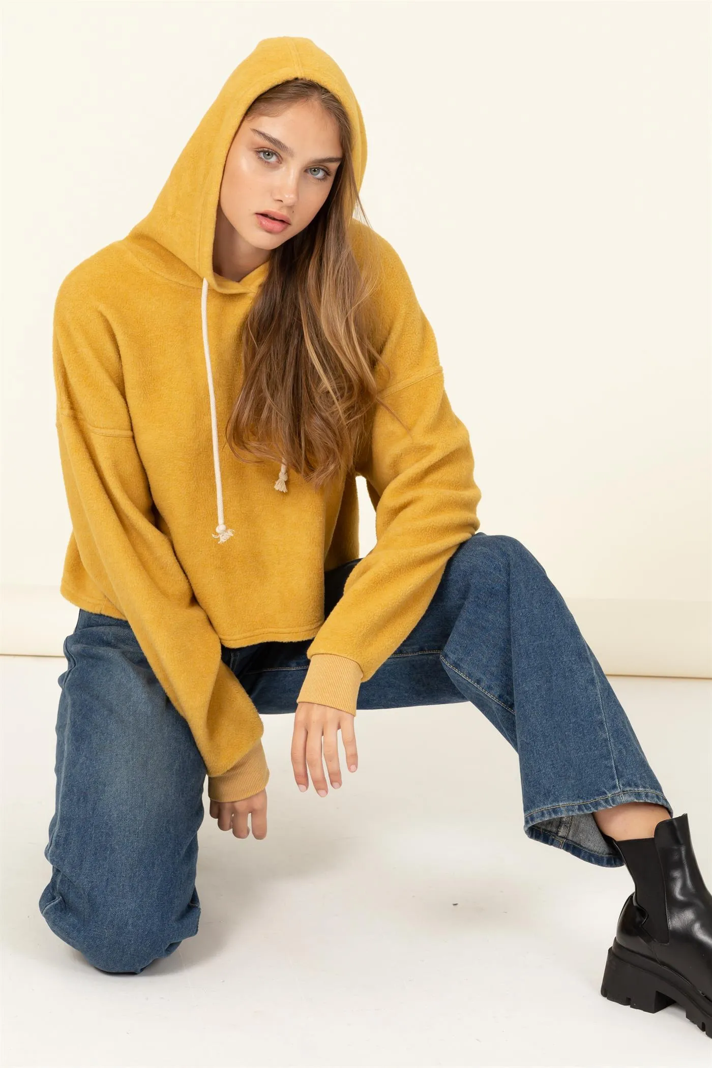 DZ22A469-OVERSIZED BALLOON SLEEVE HOODIE