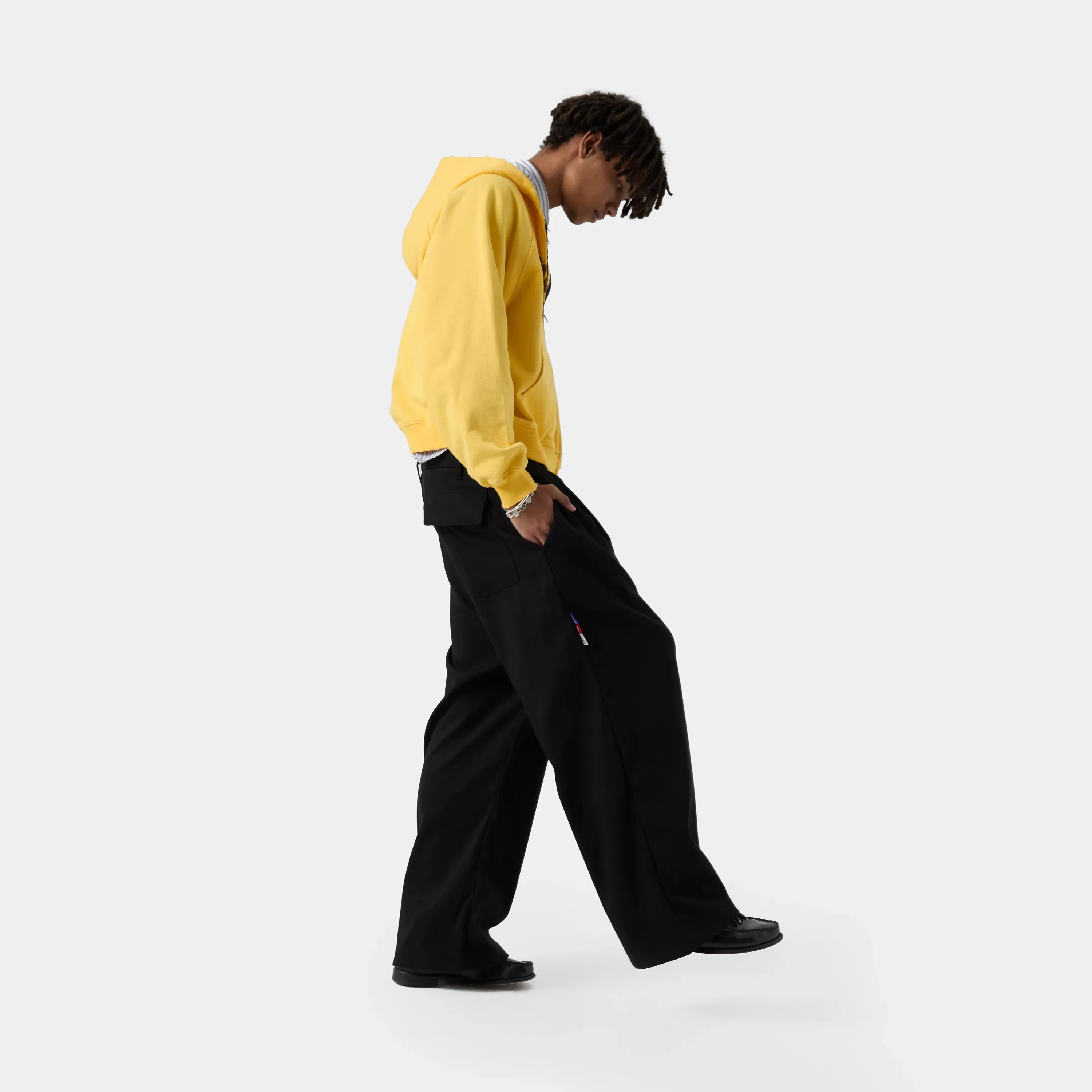 Fellas Tailored Black Oyster Pants