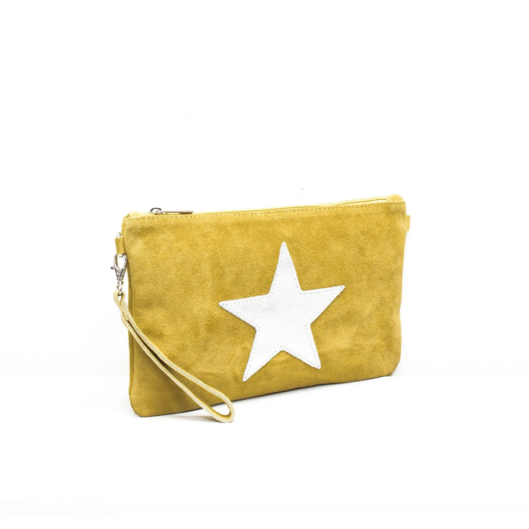 Genuine Suede Clutch Italian Star Clutch Bag Crossbody Bag Autum/Winter Wedding Parties Bridesmaids Gift  Evening Bag Made in Italy