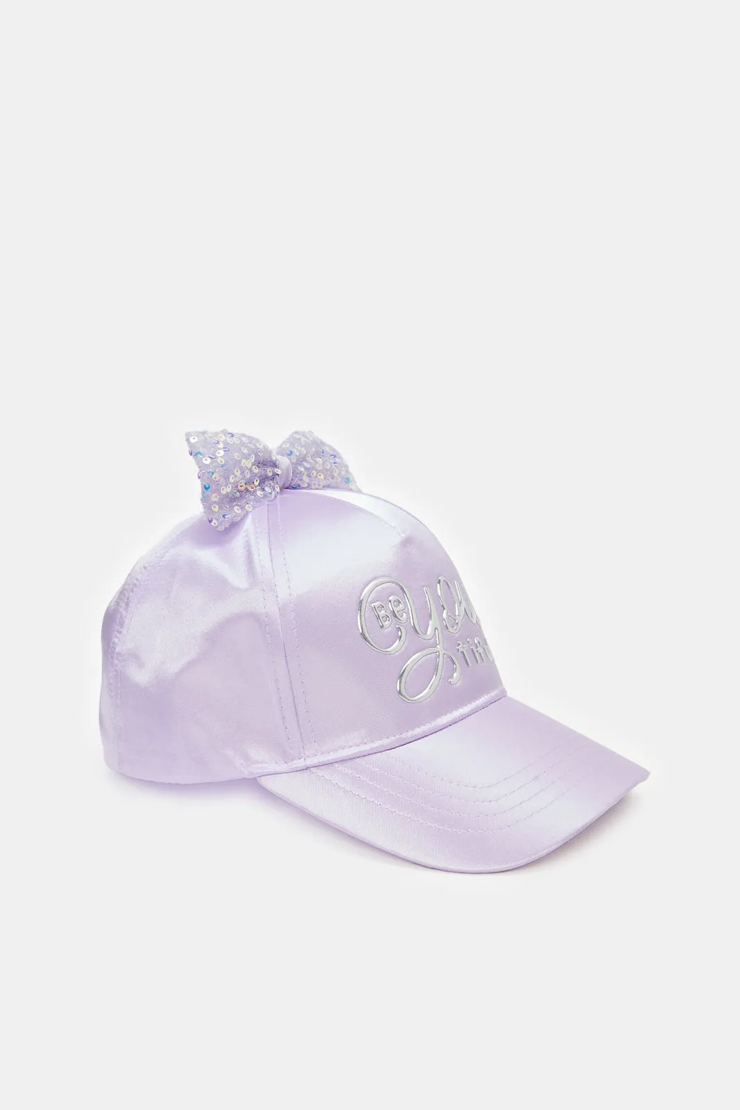 Girls Lilac Embellished Cap