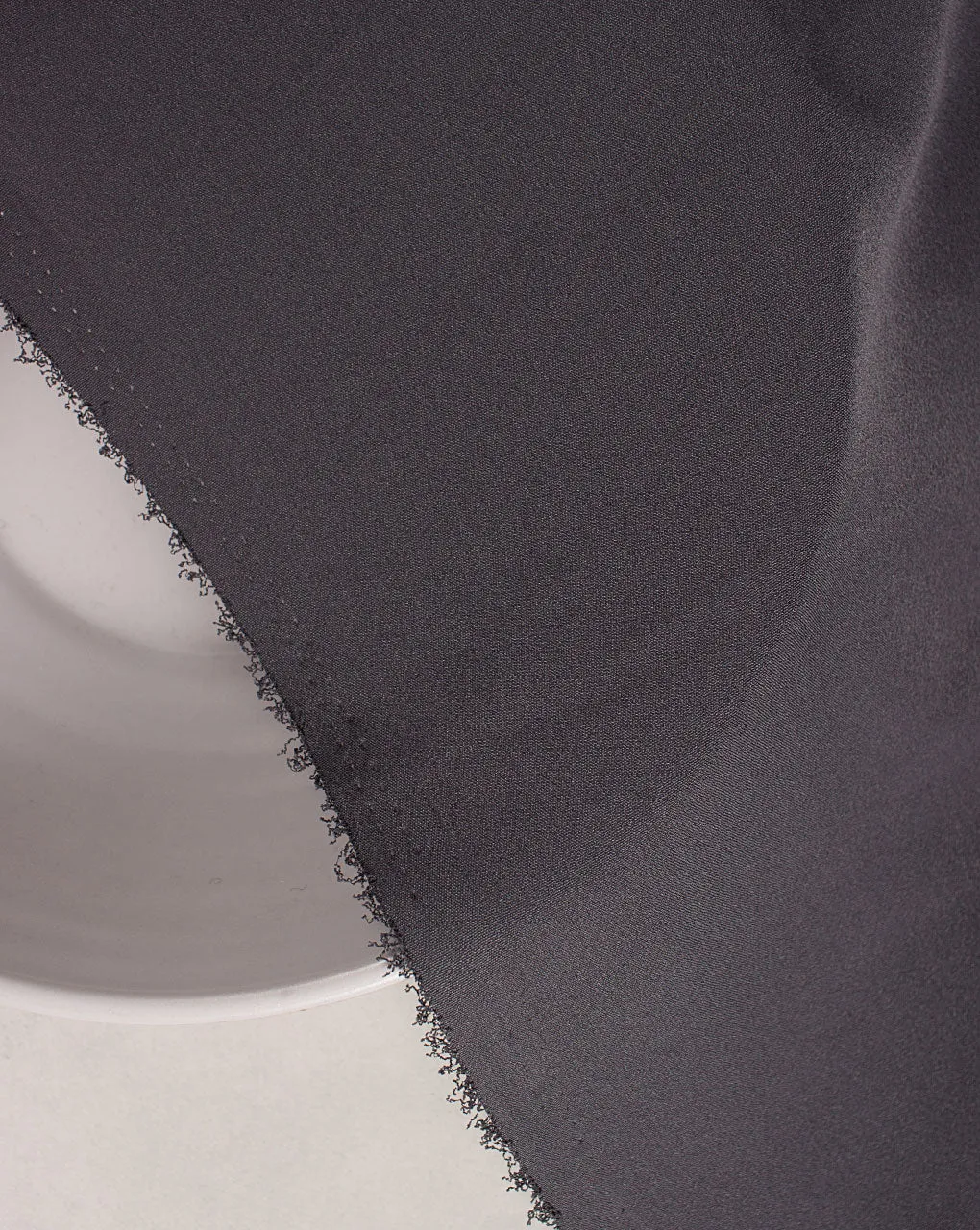 Grey Plain Crepe Fabric