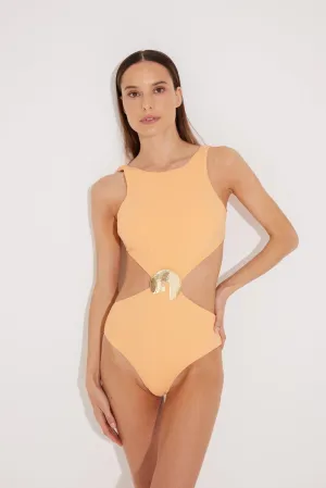 Honora Orange Swimsuit