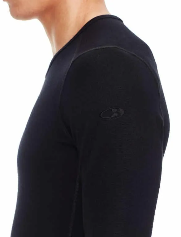 icebreaker Merino Base Layer Men's 260 Tech Top Long Sleeve Crewe - Black L, Cargo XL, XXL