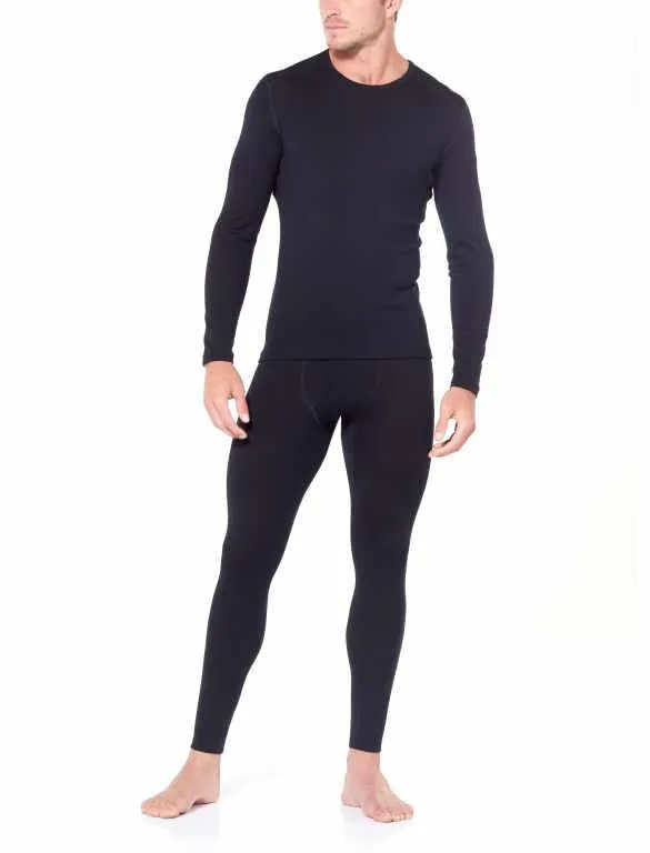 icebreaker Merino Base Layer Men's 260 Tech Top Long Sleeve Crewe - Black L, Cargo XL, XXL