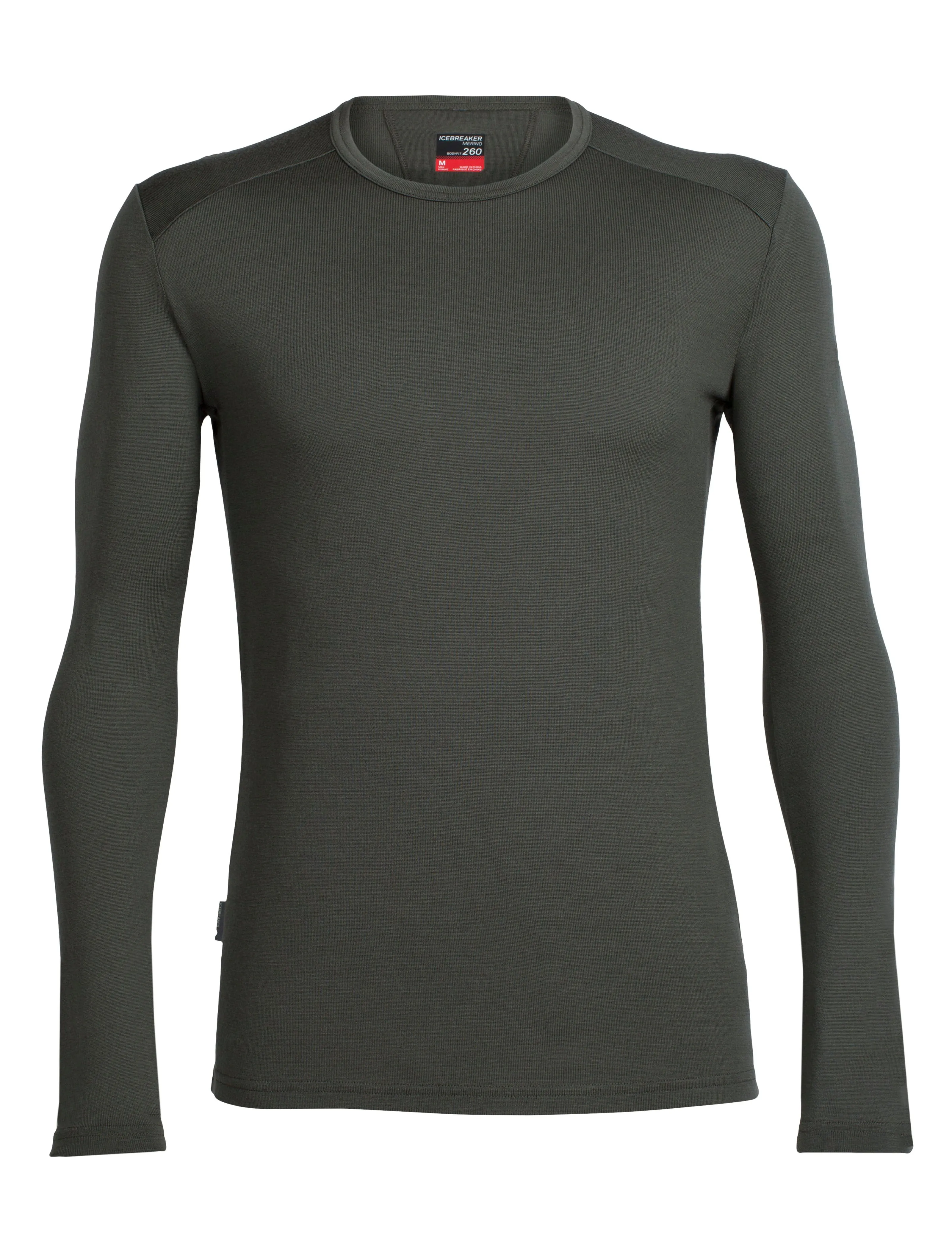 icebreaker Merino Base Layer Men's 260 Tech Top Long Sleeve Crewe - Black L, Cargo XL, XXL