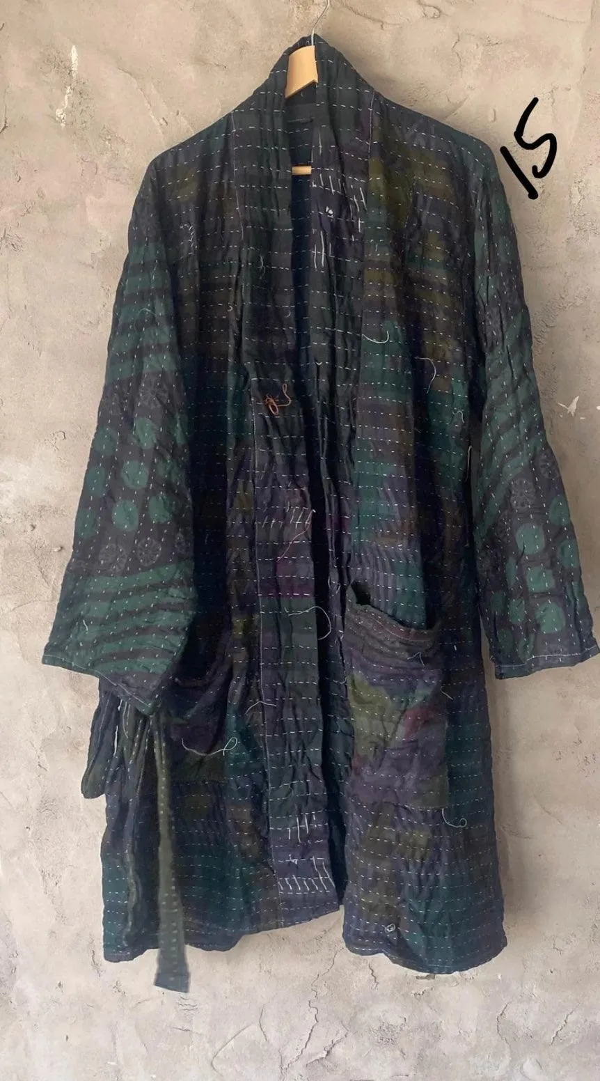 Kantha Trench Robe #15 by Kantha Bae