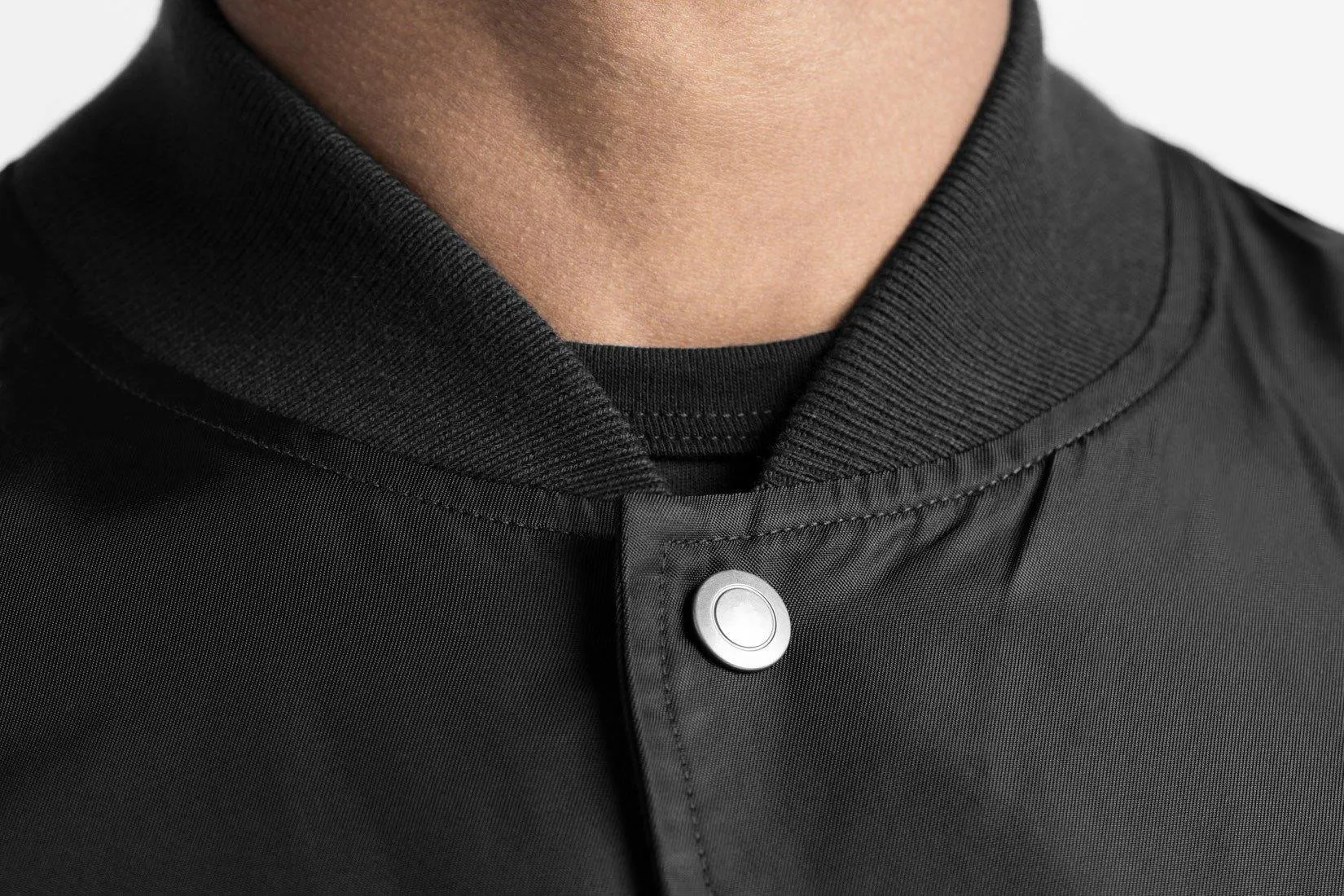 Logo Stadium Jacket Lightweight Satin Black