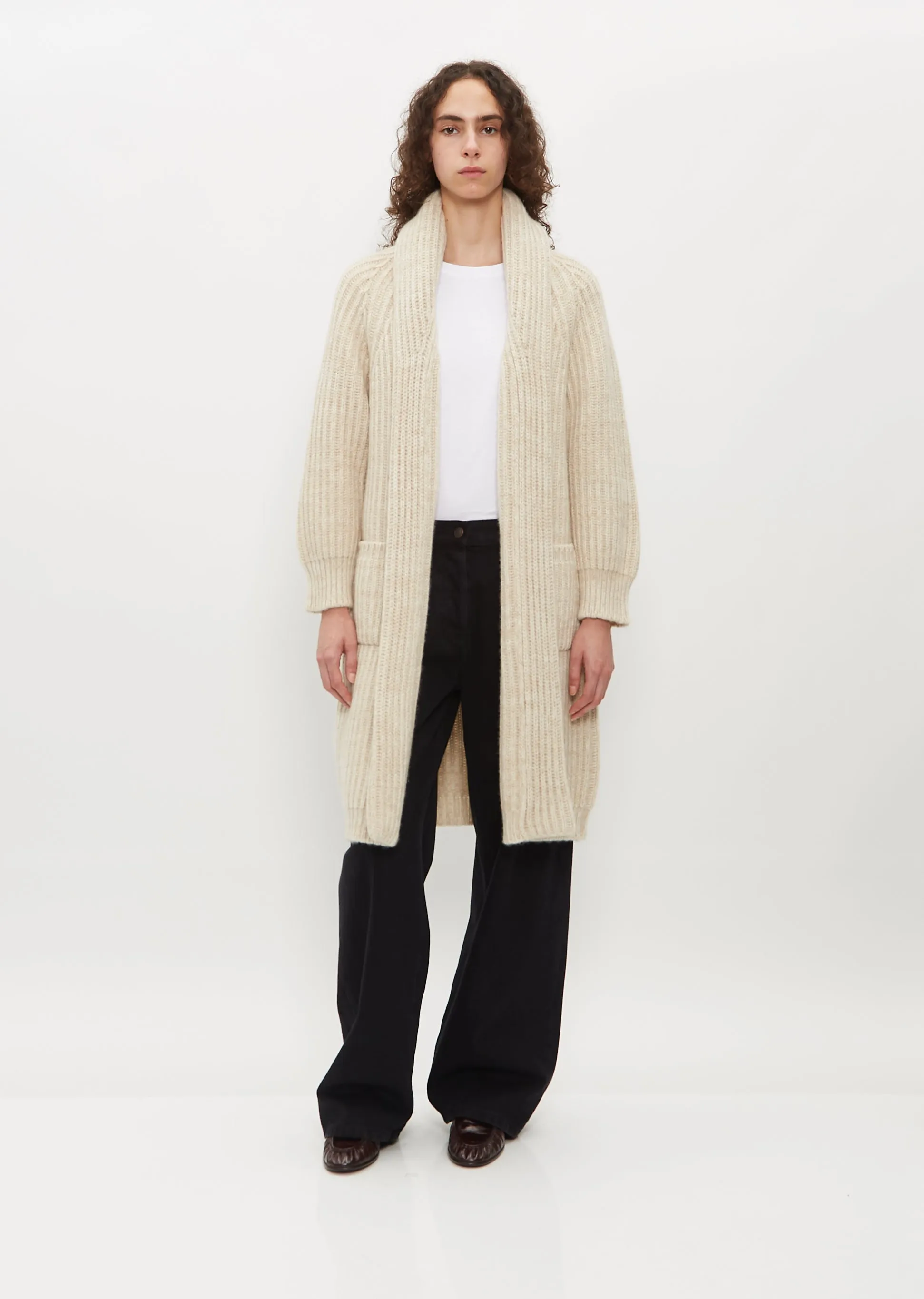 Lounge Knitted Coat — Light Mix