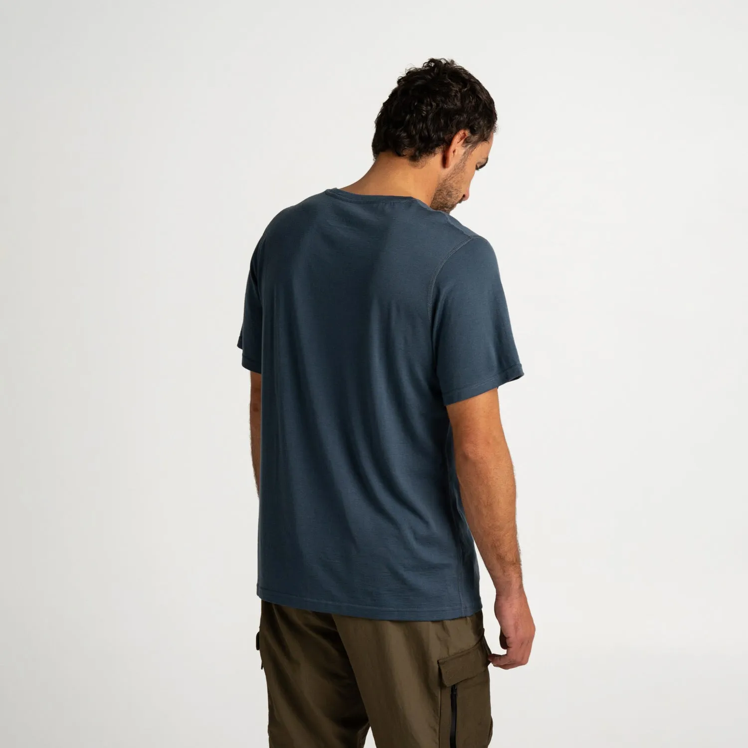 Mens Merino T-Shirt Blue