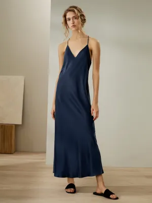 Minimalist Silk Suede Maxi Nightdress