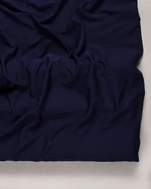 Navy Blue Plain Crepe Fabric