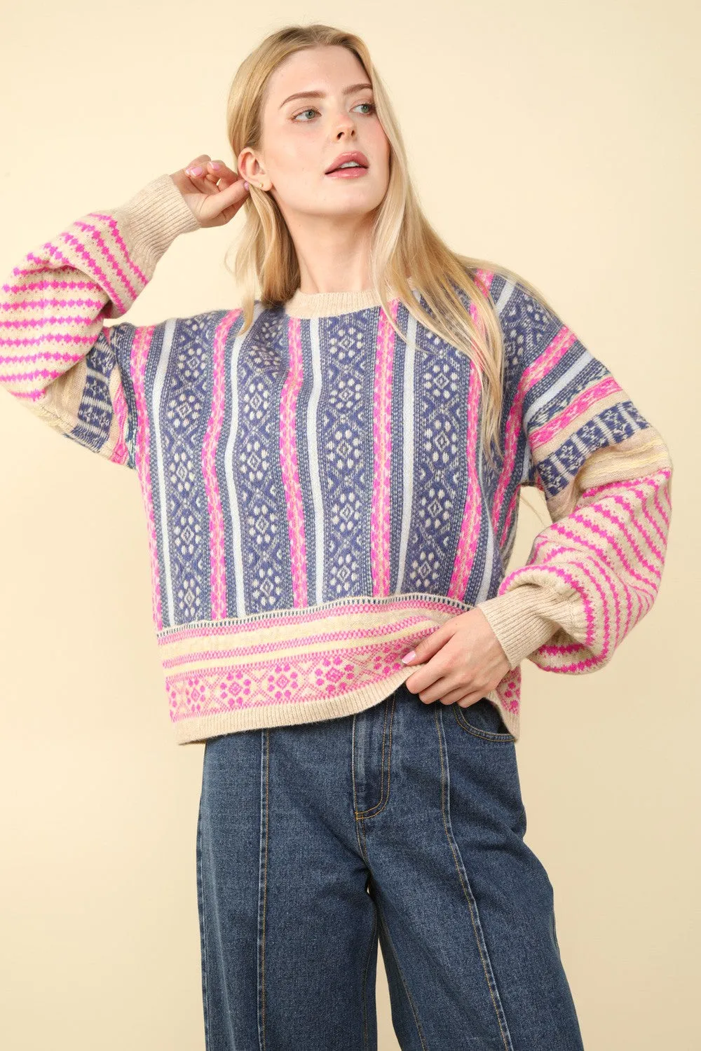 Oversized Cozy Aztec Sweater