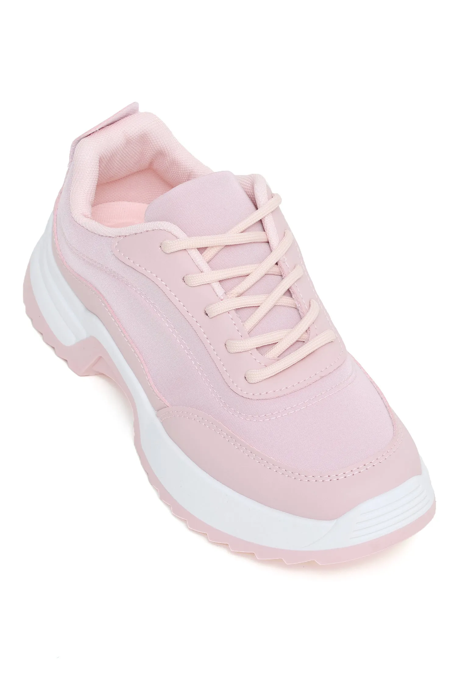 PREMIUM CHUNKY KNIT SNEAKERS-PINK