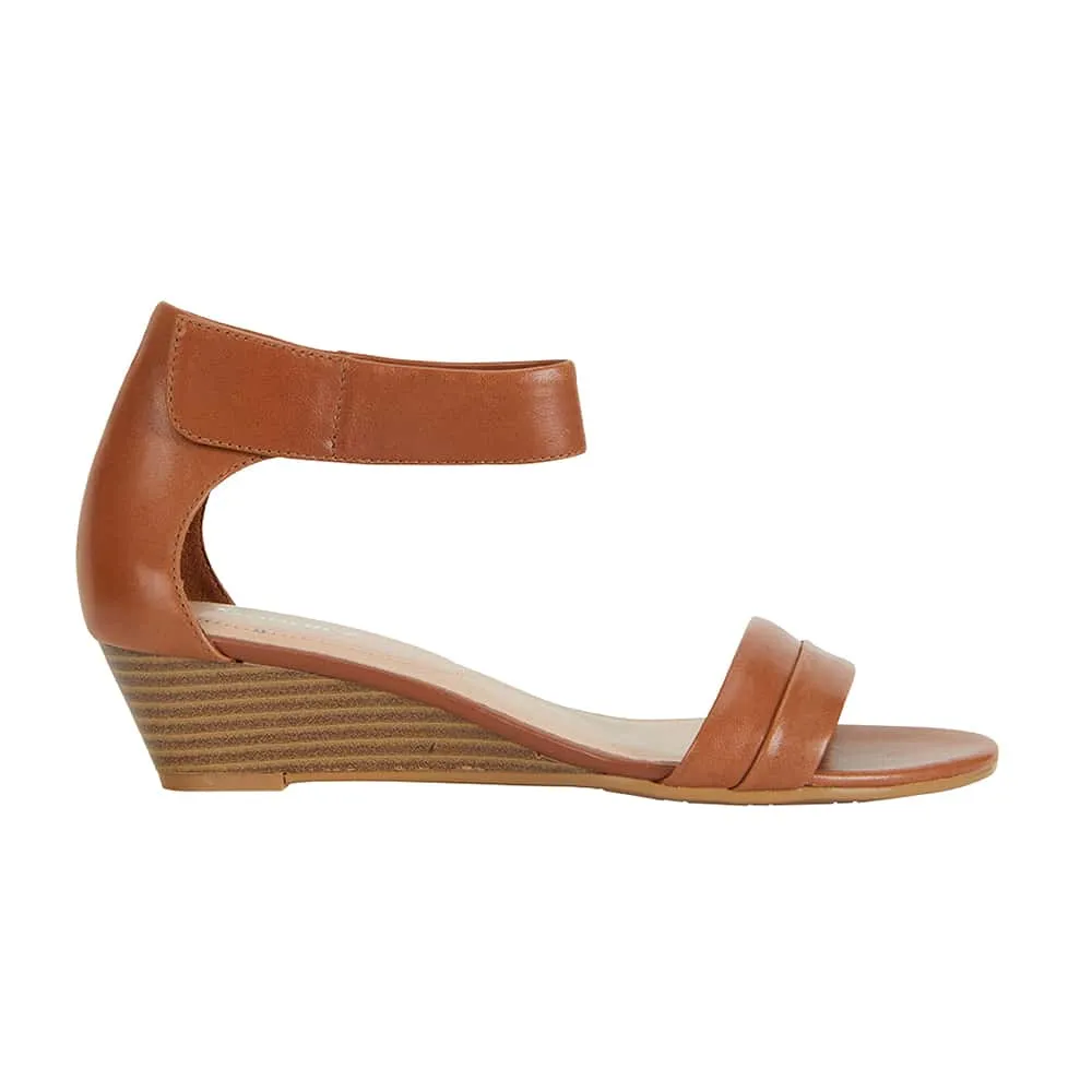 Quartz Heel in Cognac Leather