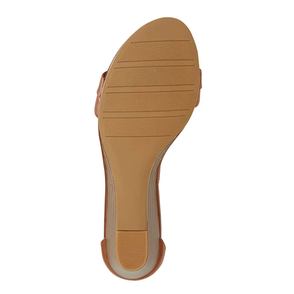 Quartz Heel in Cognac Leather