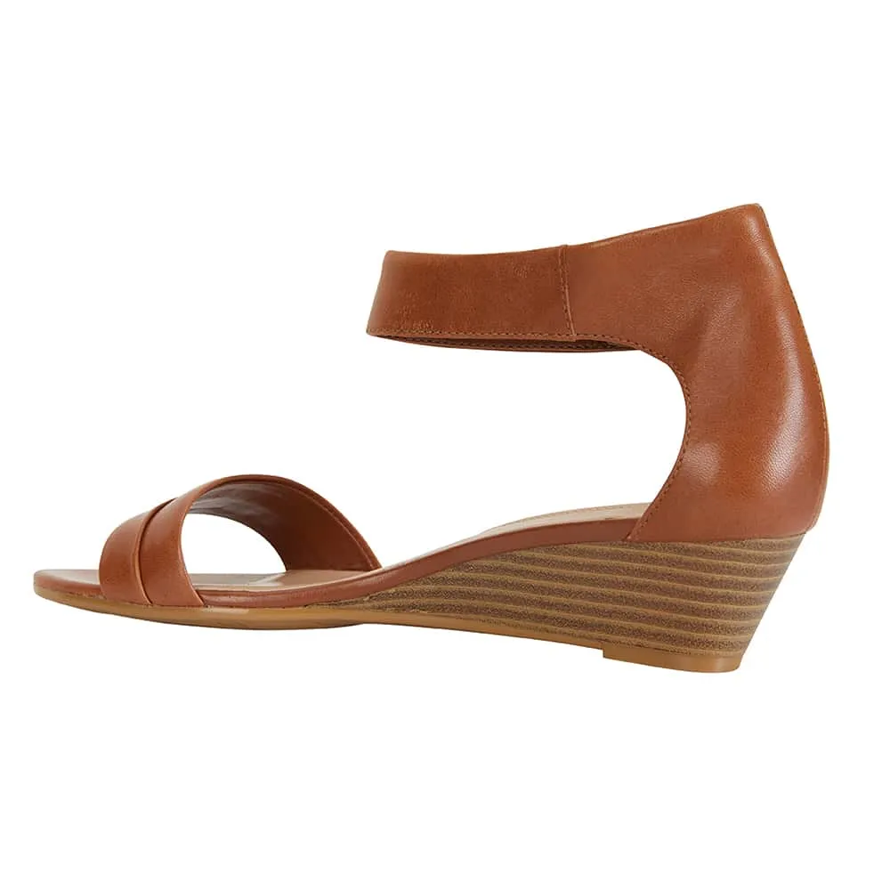 Quartz Heel in Cognac Leather