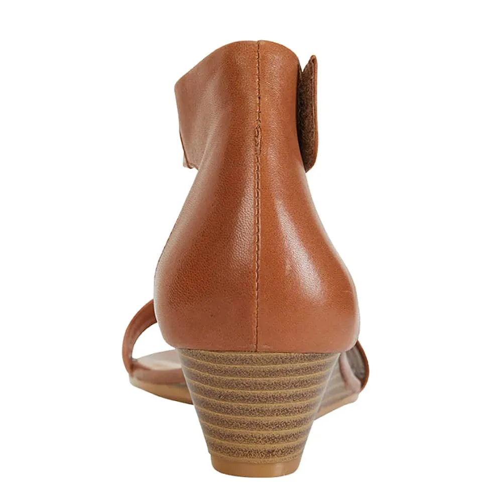 Quartz Heel in Cognac Leather