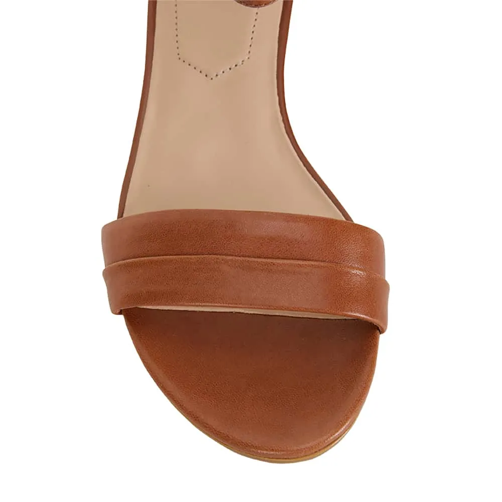 Quartz Heel in Cognac Leather